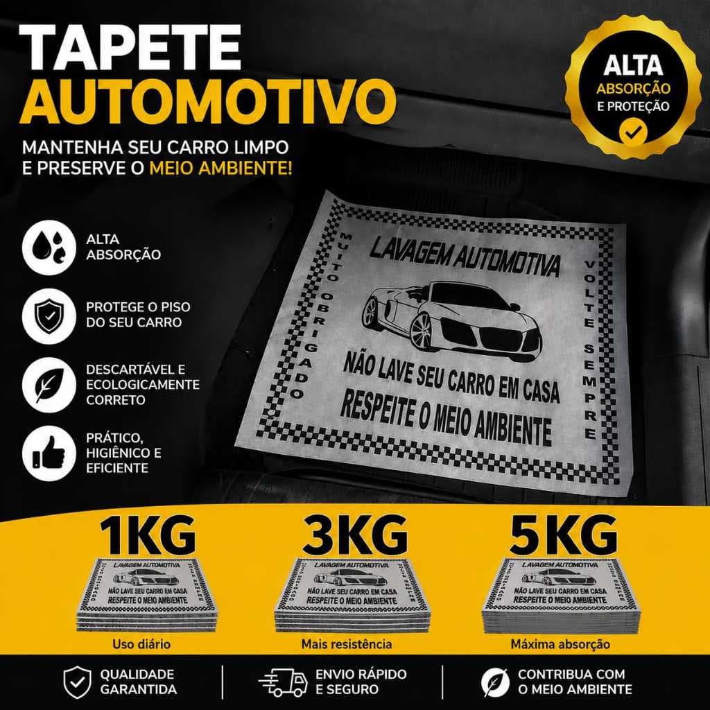 Tapete de Papel descartável para Lava Rápido Estetica Automotiva