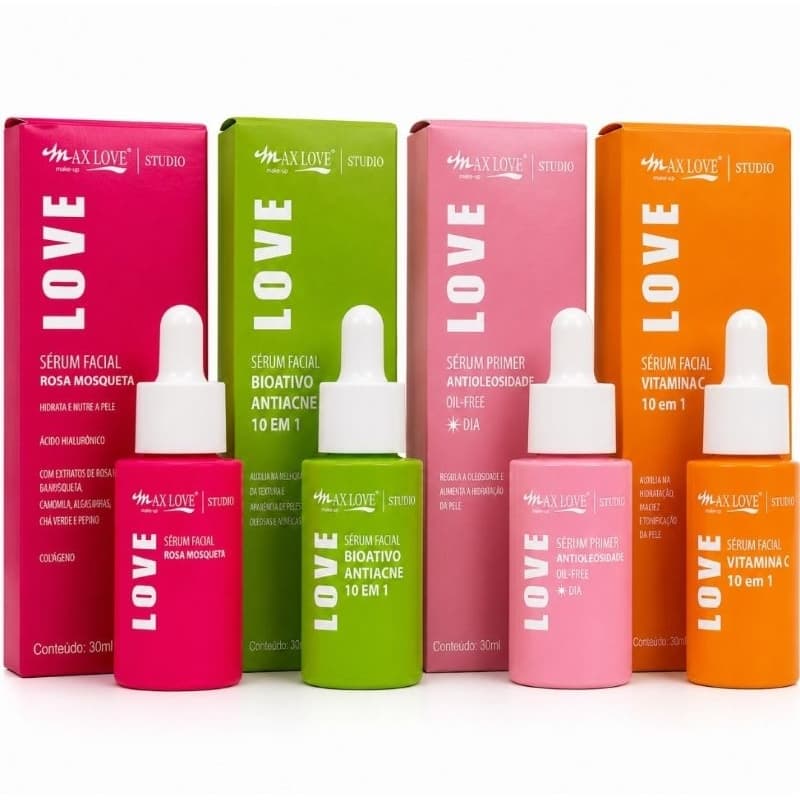Sérum Facial Max Love 30 ml - Cuidado Completo Para Todos os Tipos de Pele