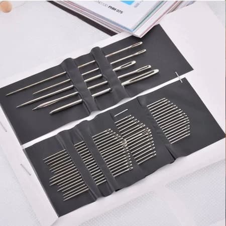 Kit 60 Agulhas de Costura de Mão Ideal para Bordados e Conserto de Roupas Geral