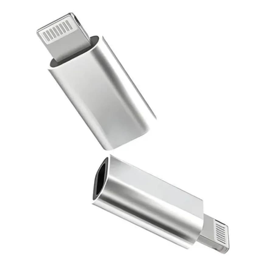 Adaptador USB Tipo C para Lightning  iPhone Conversor Fone Microfone Áudio Dados Carregamento Plug and Play Compatível