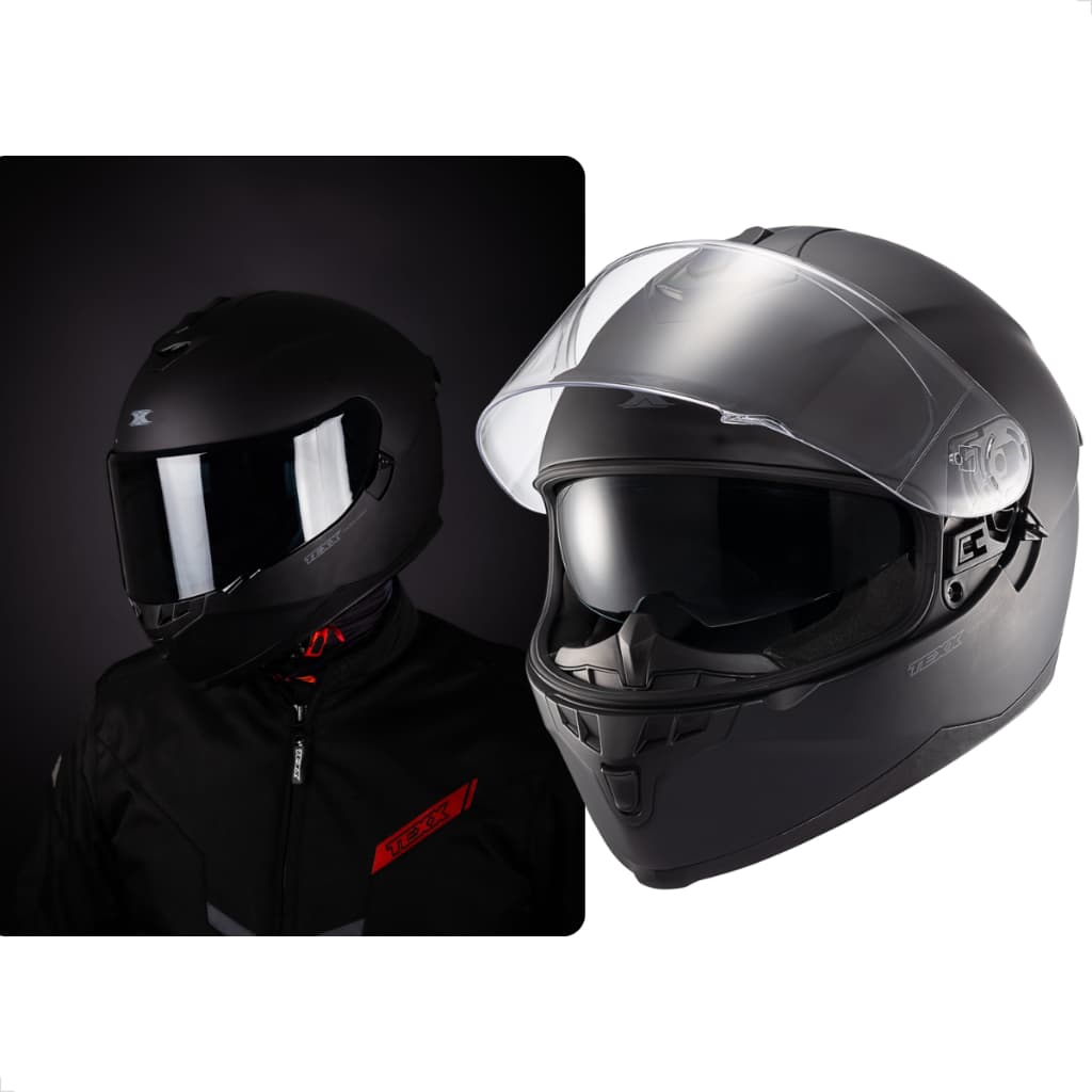 Capacete Moto Fechado TEXX Wing 2 com Viseira Solar Interna, Ventilação AIRTEXX e Forro Removível