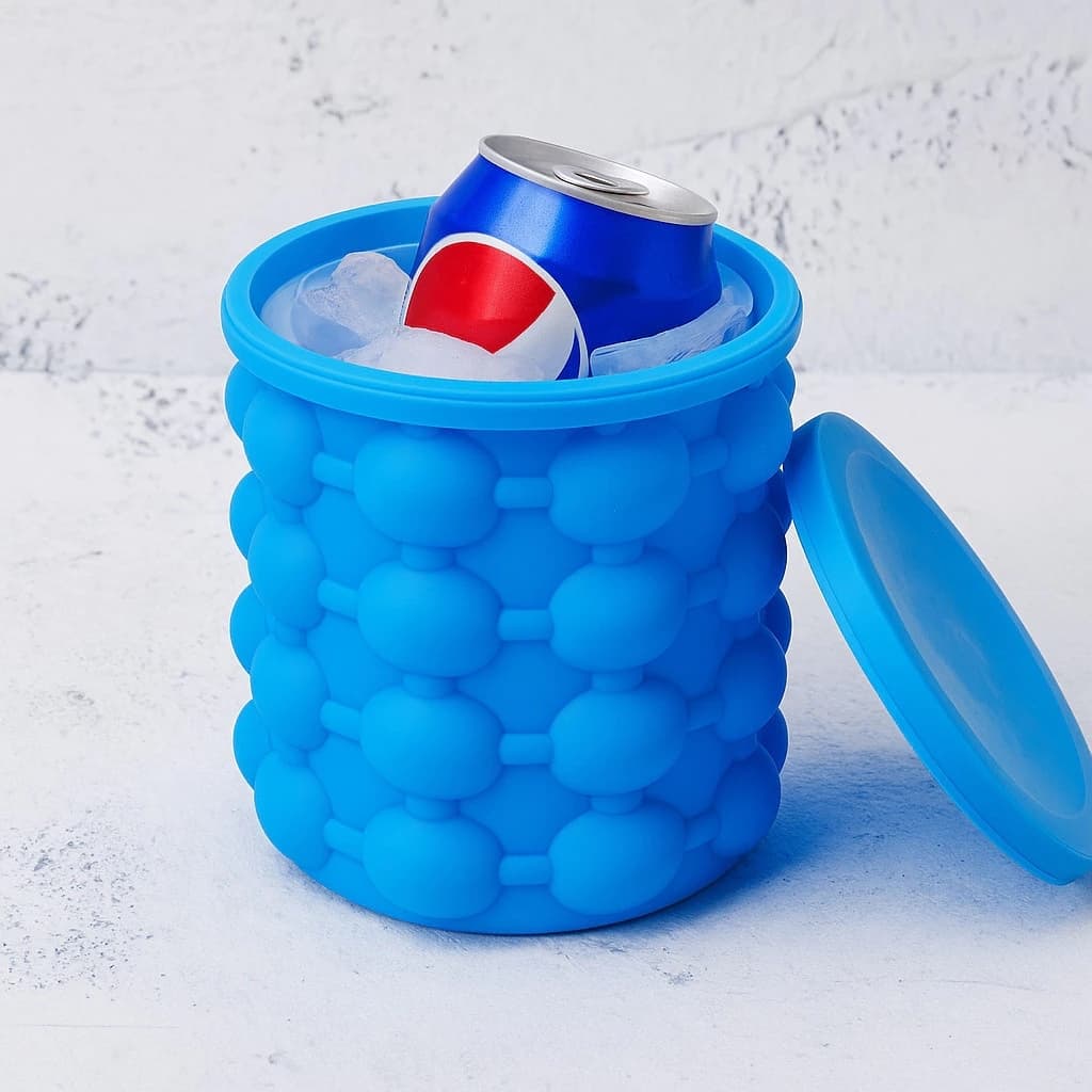 Balde Gelo Silicone Termico Flexivel Resistente Conserva Bebidas Festa