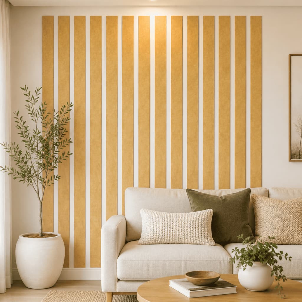 30 Ripa de Mdf Shiplap 90cm Painel de Madeira Ripado Decoração Sala Parede Quarto