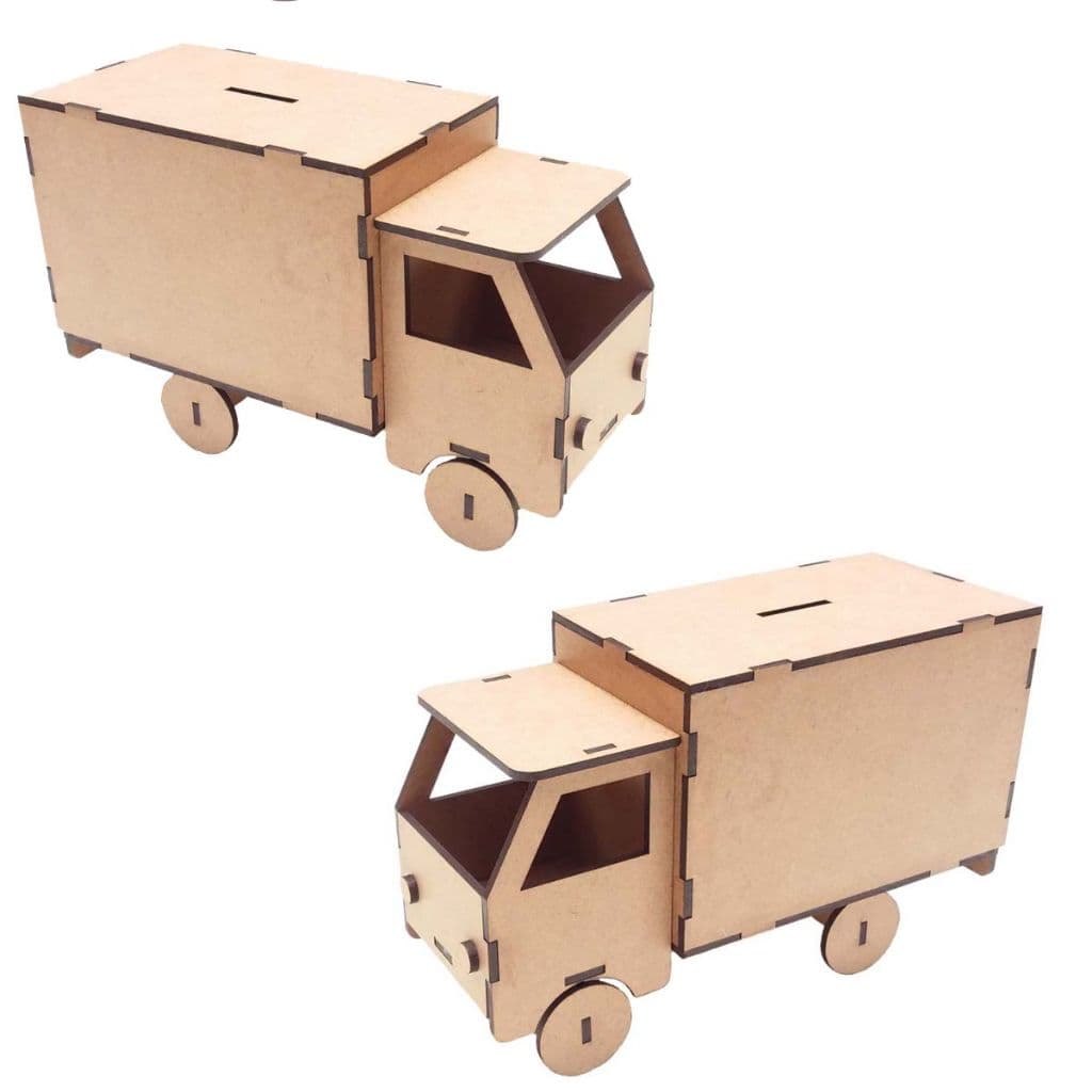 Kit 16 caminhão bau caçamba 22 cm centro de mesa cofre cofrinho mdf lembrancinha festa aniversario
