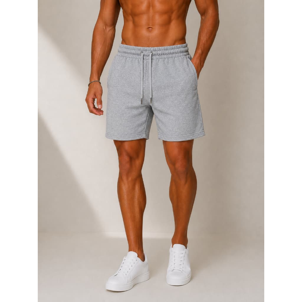 Short Masculino Moletom Moletinho Casual Esportivo Confortável Fitness Caminhada Verão