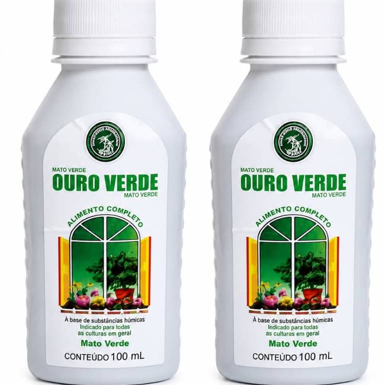 Kit 2 Un Adubo Ouro Verde Fertilizante Concentrado Para Plantas 100ml