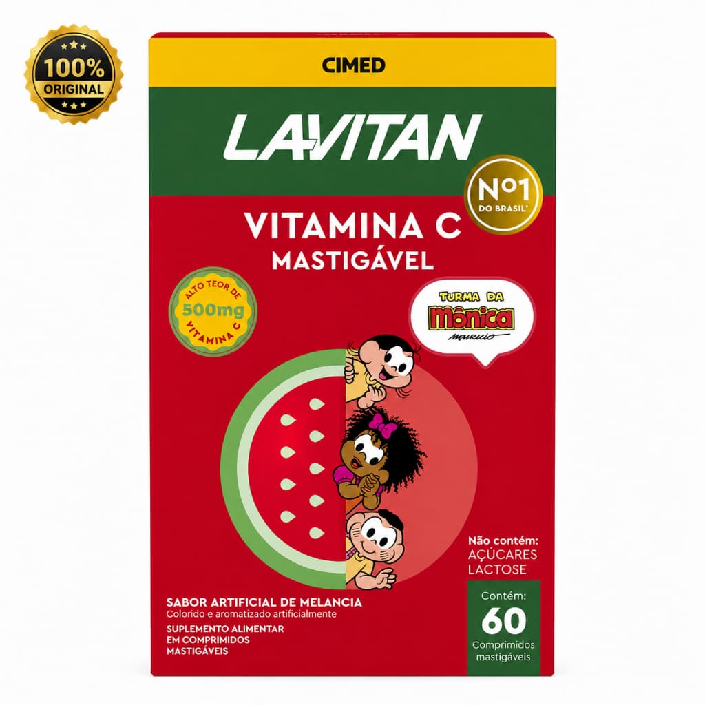 Vitamina C Lavitan Kids 60 Comprimidos – Sabor Melancia
