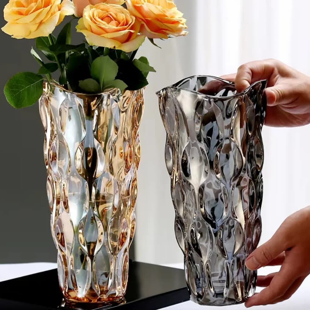 Vaso Halley Vidro 1 Litro Decorativo para Flores e Mesa Posta Arranjo