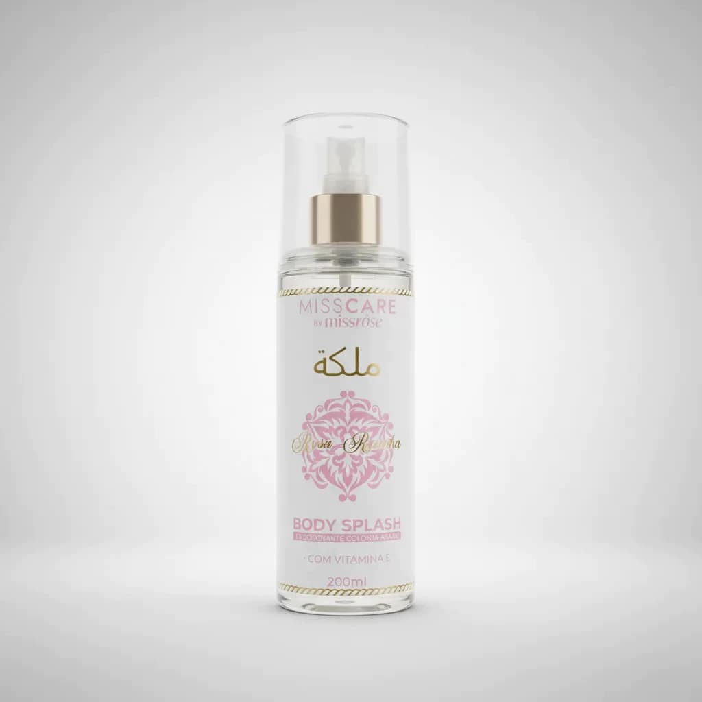 Body Splash Miss Rose Rosa Rainha Árabe Fragrância - 200ml