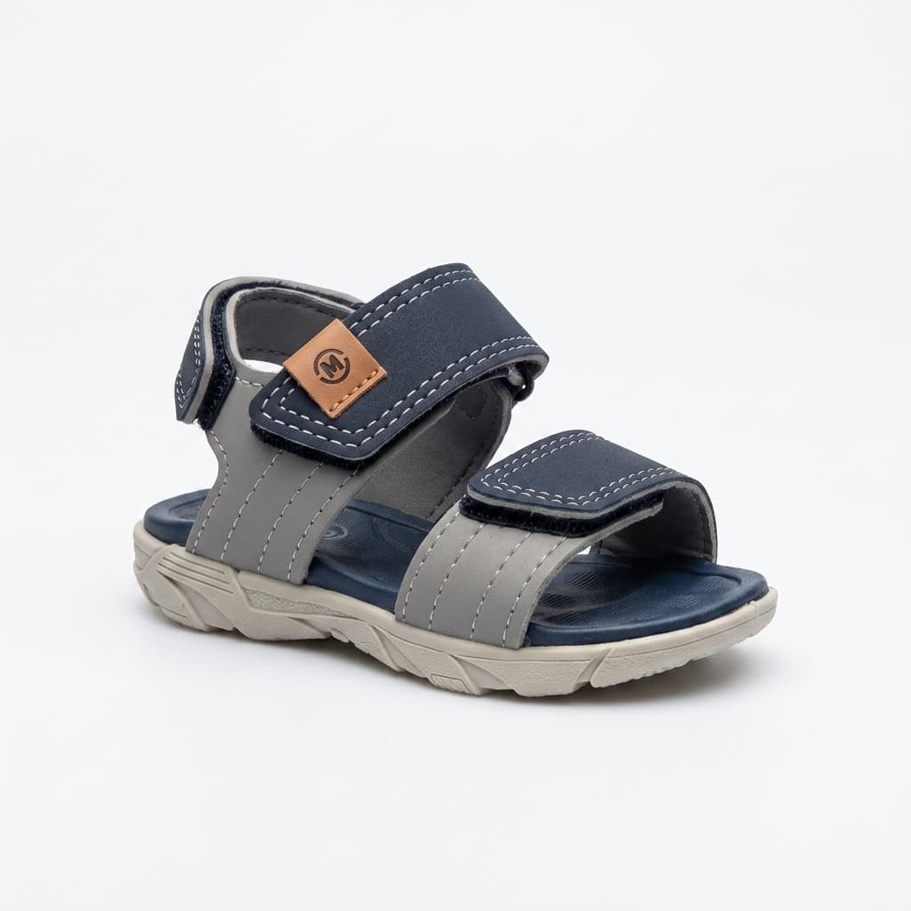 Sandália Menino Molekinho Papete Velcro Tiras Ajustavel Original Bebê Kids