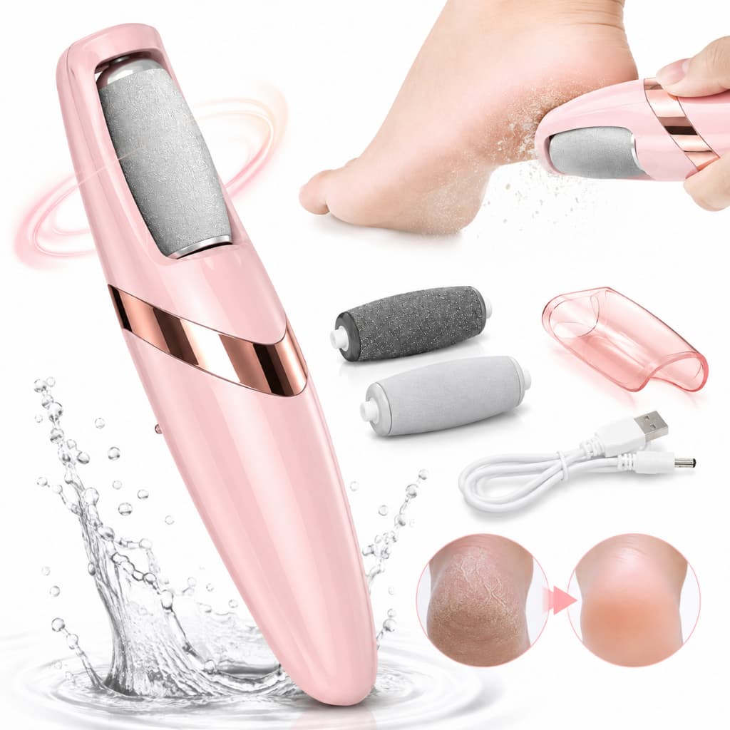 Lixador de Pé Elétrico Esfoliador Tira Calos Removedor Recarregável USB Pedicure Portátil