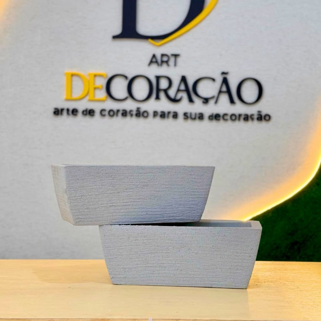 Kit 2 Vasos Decorativo para Plantas Jardineira P Grafiato Ideal para Sala Varanda e Área Gourmet