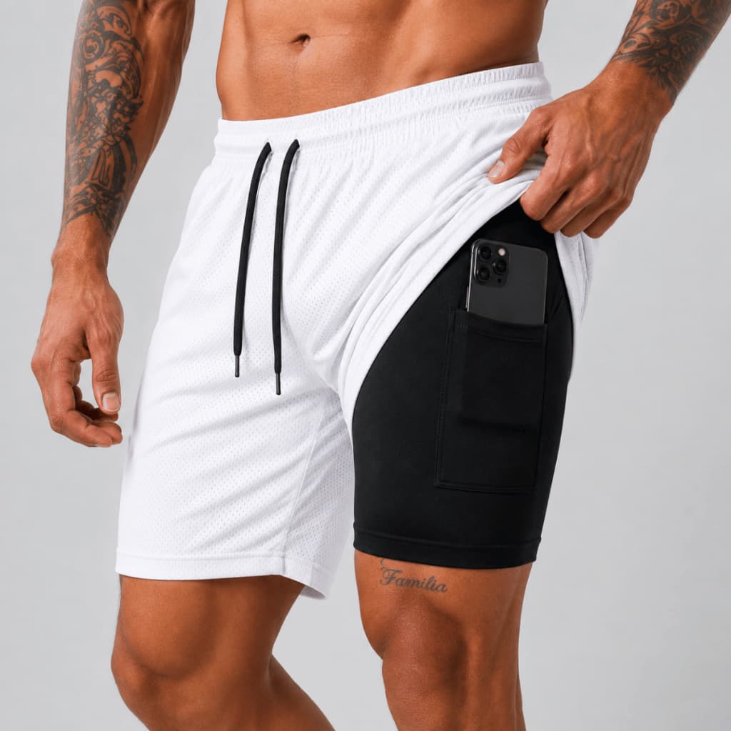 Shorts Masculina Bermuda Dry Fit com Elastano Academia Treino Corrida e Caminhada