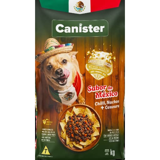 Ração para Cães 15kg Sabores da Torcida Sabor do México Chilli Nachos com Cenoura Edição Especial
