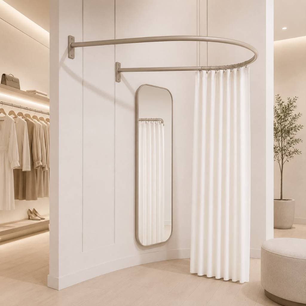 Arco Provador de Parede 90x90 em Ferro para Cortina Provador Loja Quarto