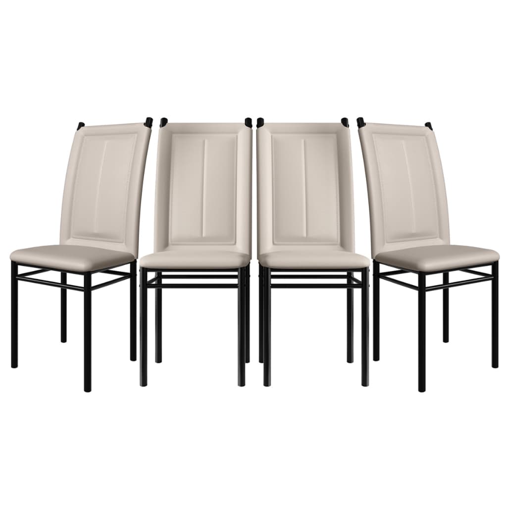 Kit 4 Cadeiras Sala de Jantar Dubai Conforto Estilo Sofisticada Moderna Cozinha Estrutura de Aço Lux