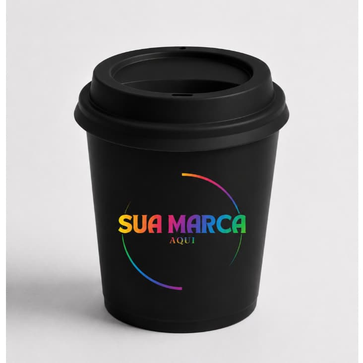 30 Copos eco 200 ml Personalizado Arte colorida