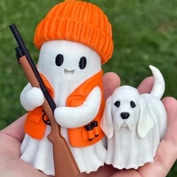 Miniatura Halloween Cute Decoração 3D Fantasma Monstro Fofo Enfeite Festa Halloween Colecionável