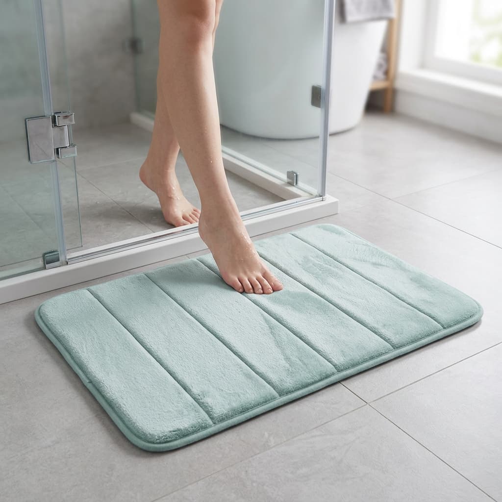 Tapete Banheiro Antiderrapante Luxo Macio Secagem Super Rápida Absorvente