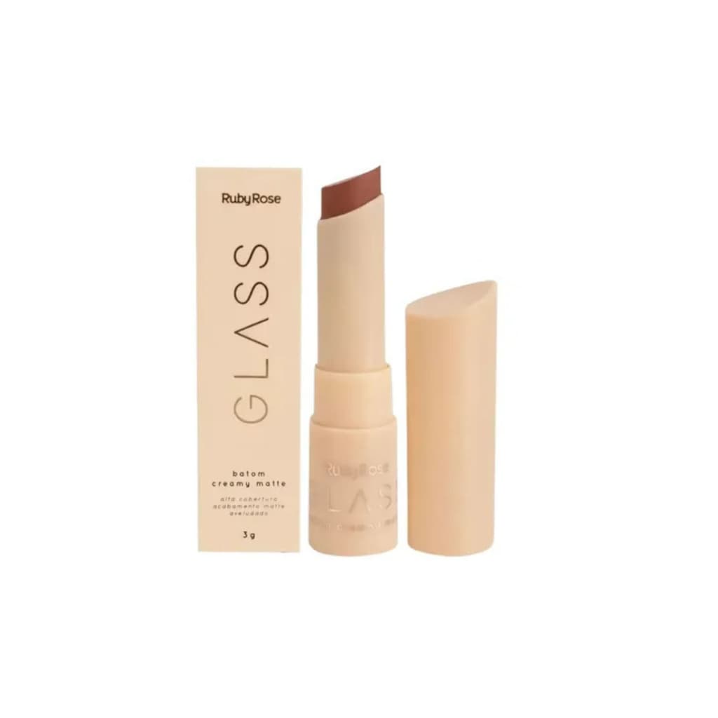 Batom Creamy Matte Glass Ruby Rose Aveludado Resistente Água