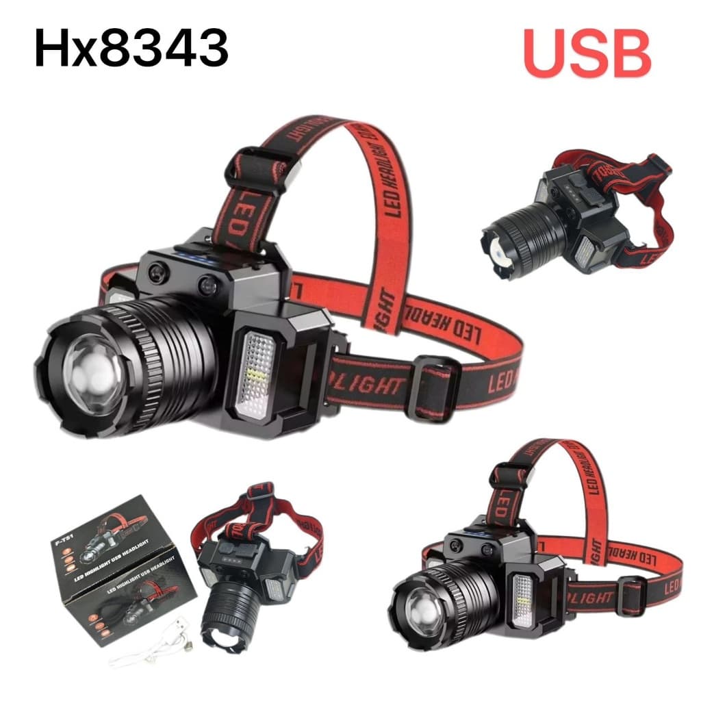 🌟 LANTERNA DE CABEÇA LED RECARREGÁVEL USB 🌟8343