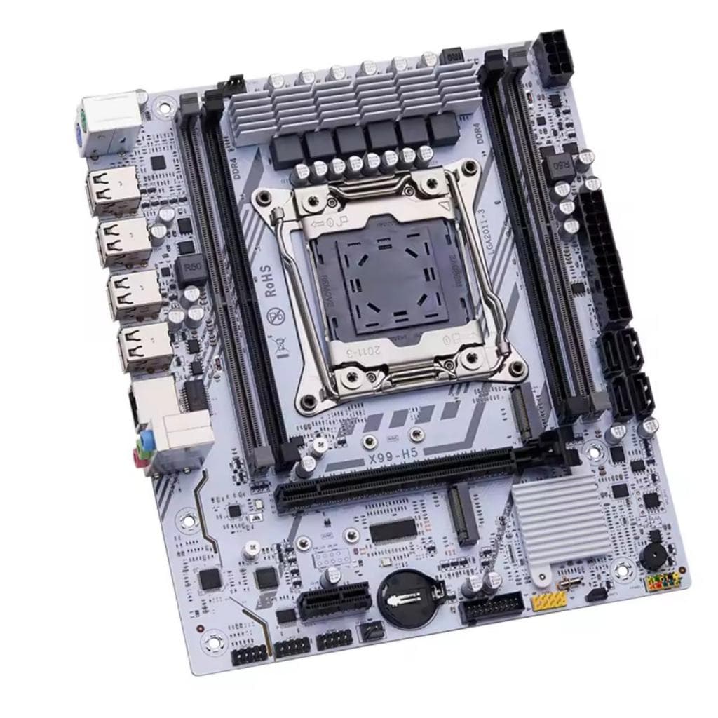 PLACA MÃE QIYIDA X99 H5 LGA 2011-3 INTEL XEON DDR4 M-ATX COR BRANCO.