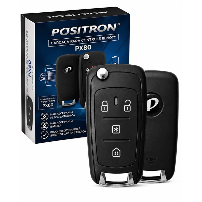 Capa Carcaça De Reposição Chave Canivete Alarme Positron PX80 Original