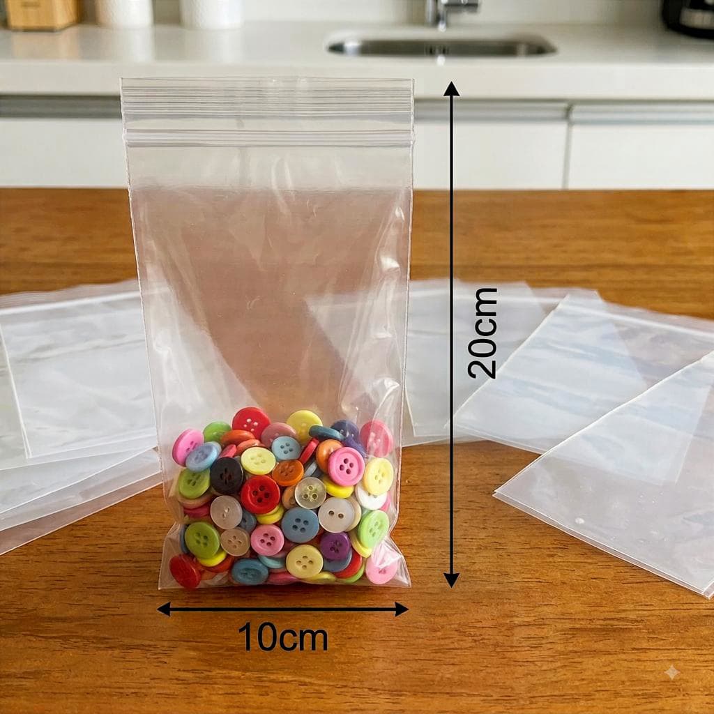 Saco Plastico PEAD Polietileno Alta Densidade Para Alimentos e Congelados 10x20cm com 1000 und