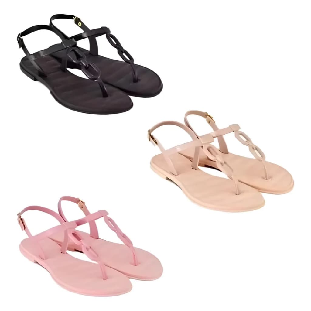 KIT de 3 Sandálias Feminina Confortável Verão Super Desconto