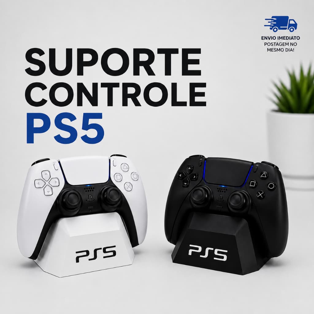 Suporte Controle PS5 DUALSENSE Organizador de Mesa Base Playstation 5 Porta Controle Acessório Gamer Compacto