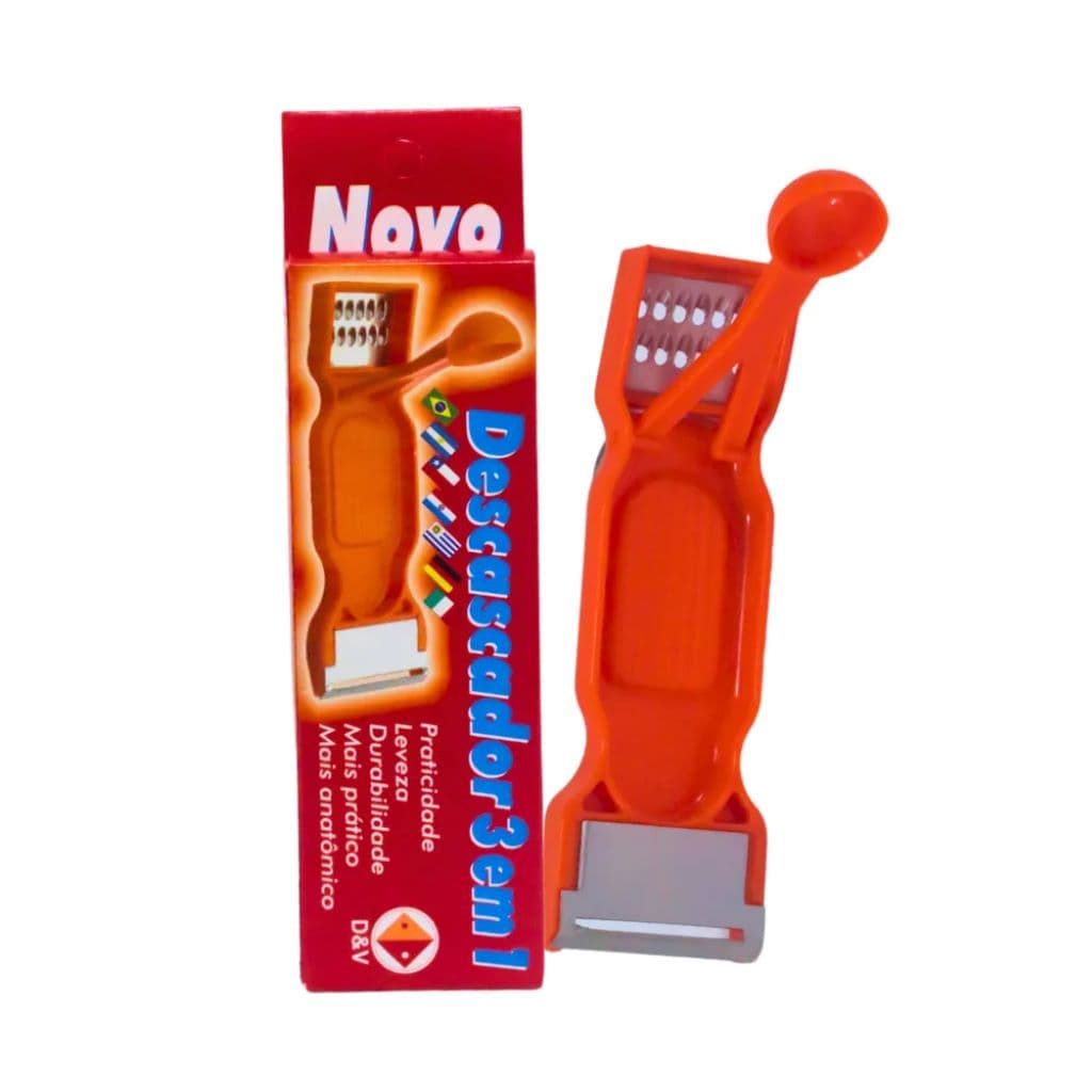 Descascador cortador decora legumes frutas cozinha 3x1