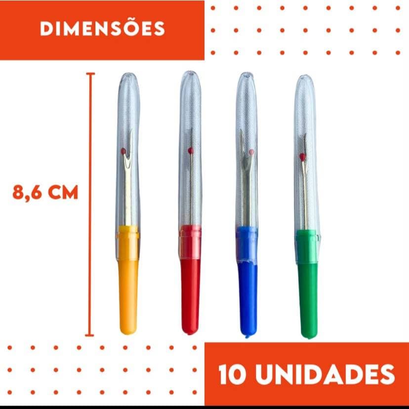 Kit 10 Abridor de Casa e Desmanchador de Costura - Versatilidade e Ergonomia em Plástico Resistente