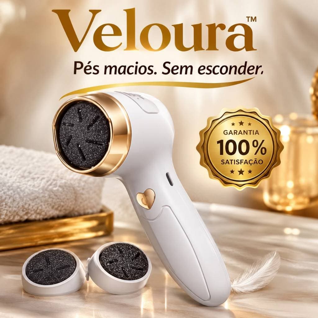 Veloura™ — Esfoliador Elétrico para Pés - Lixa eletrica para pés