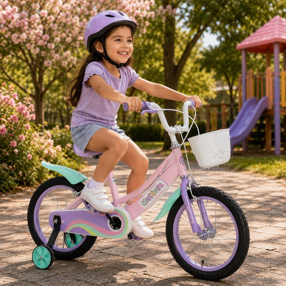Bicicleta Infantil Aro 16 Menina Rosa Com Rodinhas Oferta 🚲