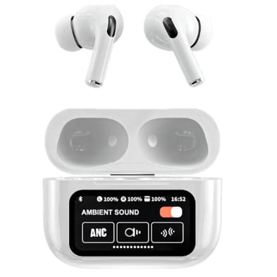 Fones de Ouvido Sem Fio A9 Pro com Tela Sensível ao Toque