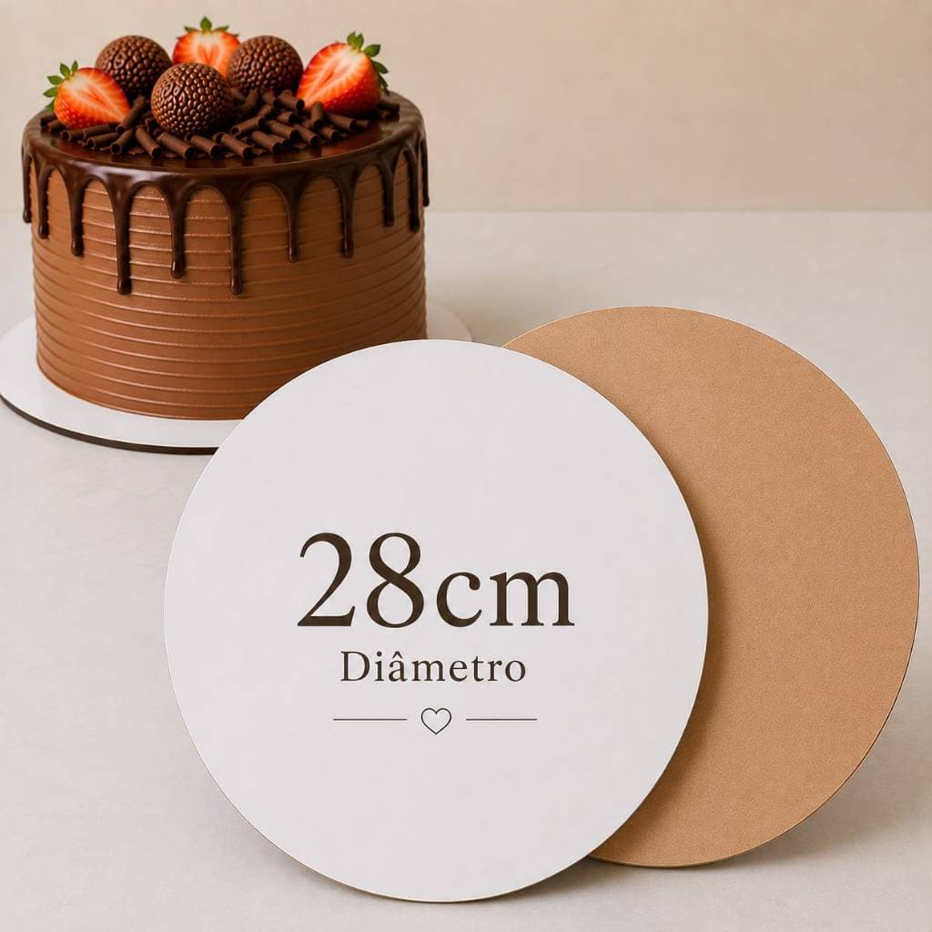 Kits Cake Board 28cm Tabuleiro Bolo Em Mdf 3mm 50/100 unidades - Pronta Entrega