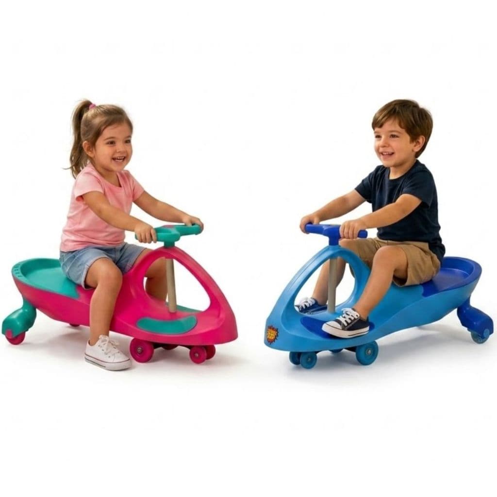 Carrinho De Rolimã Super Car Com Led Infantil 100Kg Giratório Compacto Seguro Passeio Recreação
