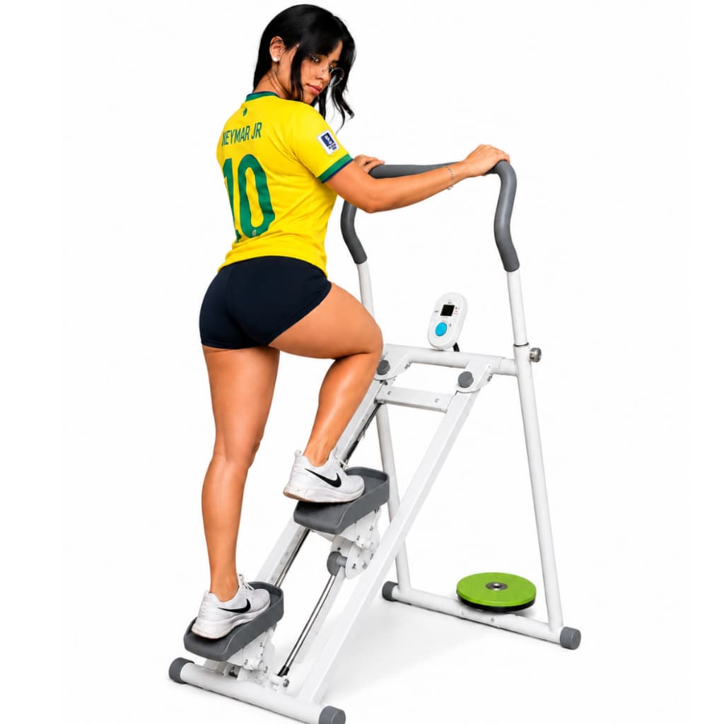 Simulador de Escada Dobrável 130kg Máquina de Caminhada Escalador Fitness Treino em Casa