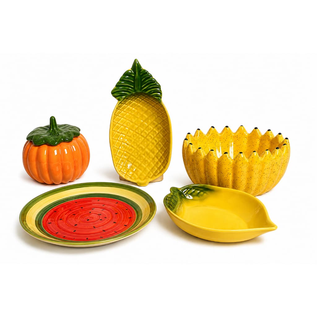 Kit Decorar e Servir - 5 peças frutas