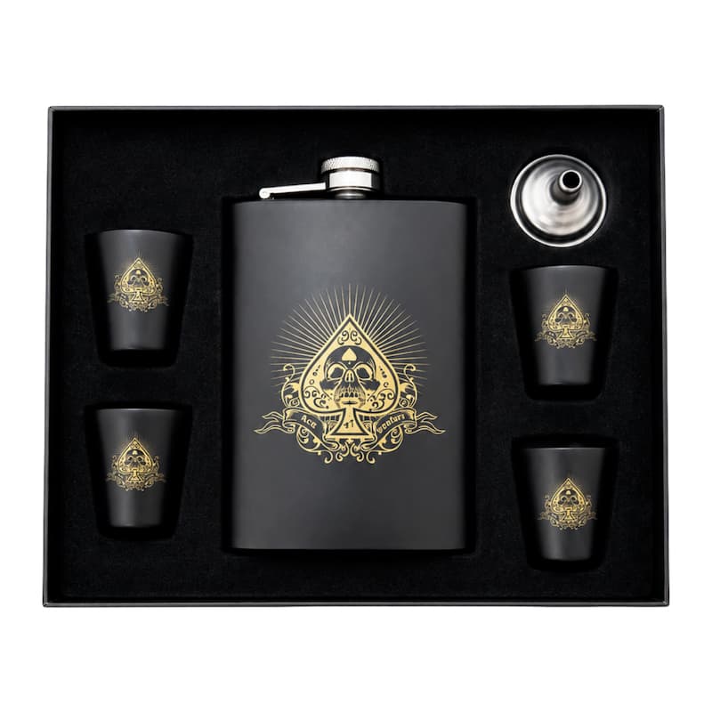 Kit Cantil Premium Inox Bebidas Drink Copos Caixa Presente