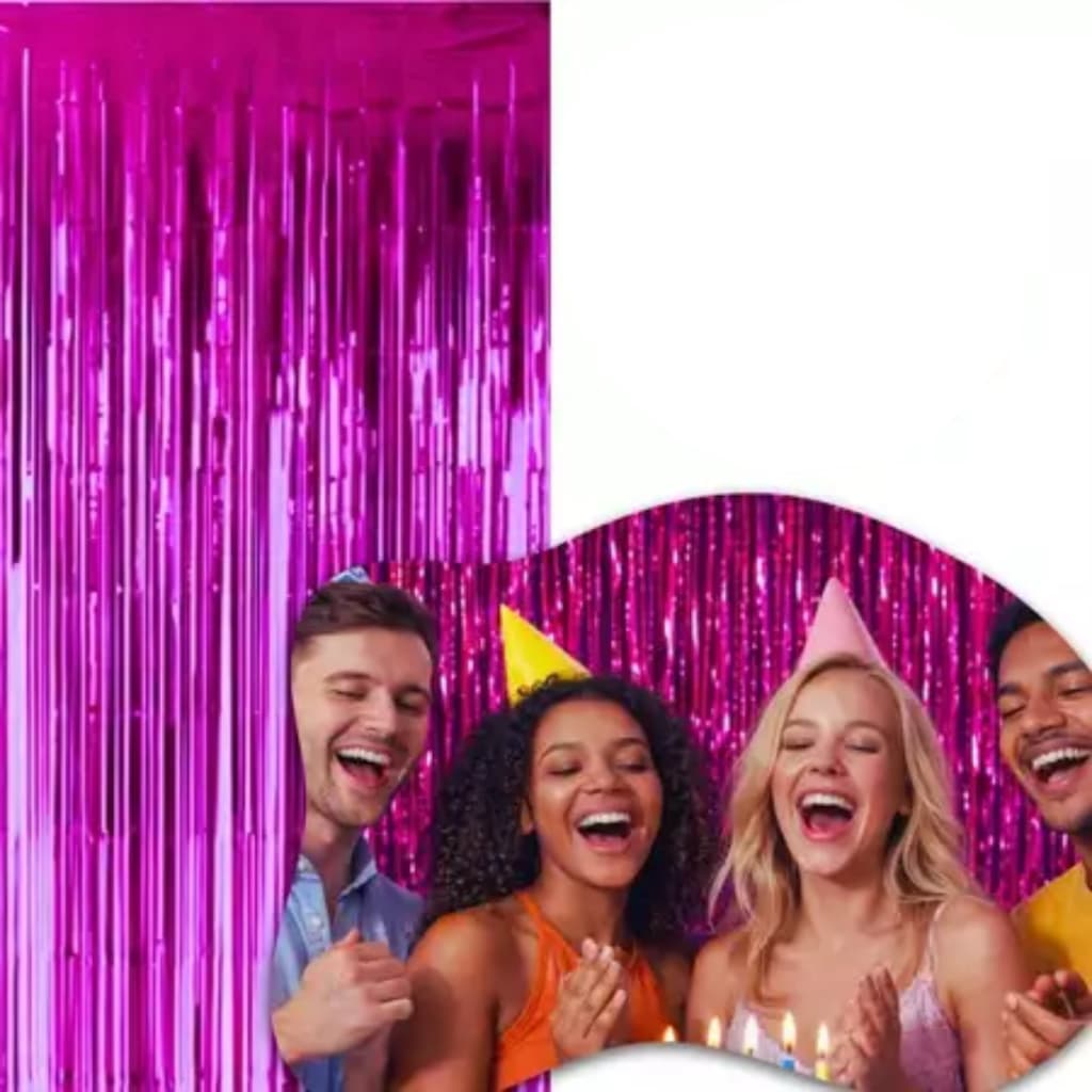 Cortina Metalizada Franja 2x1 mts Para Festa Painel Decoração