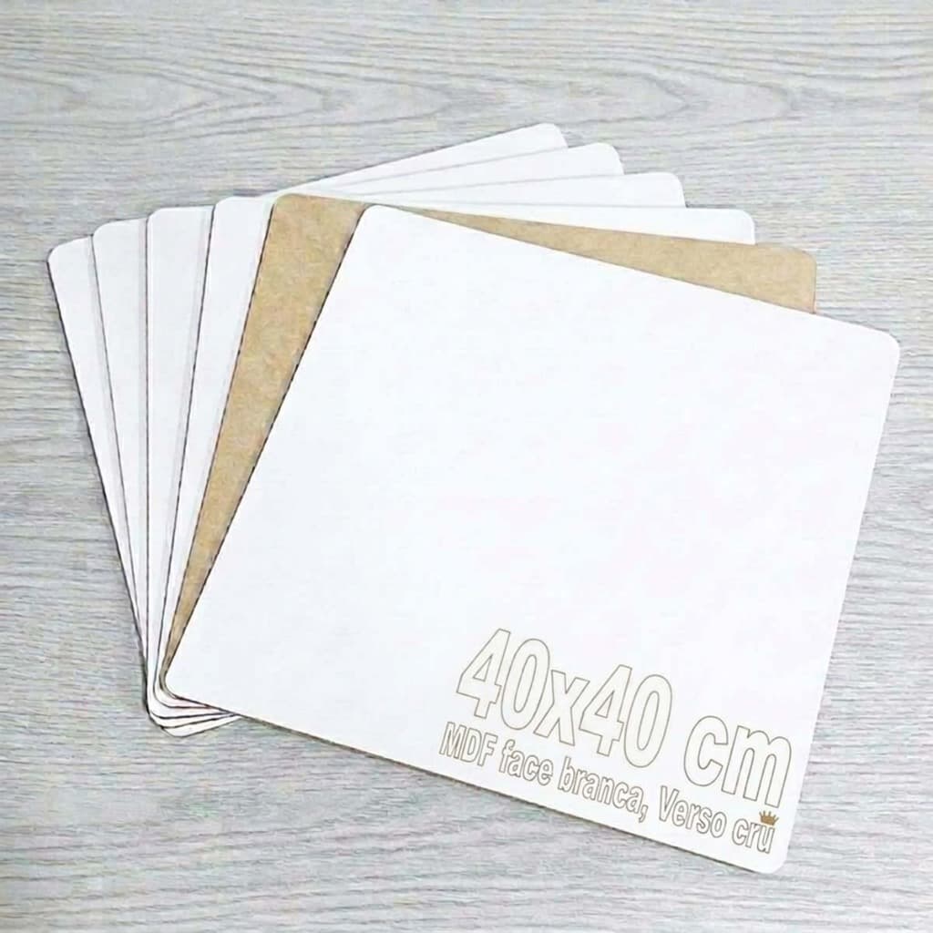 12 Cake Board Quadrado 40 Cm Mdf Branco Tabuleiro tabua porta Bolo sousplat jogo americano A2b
