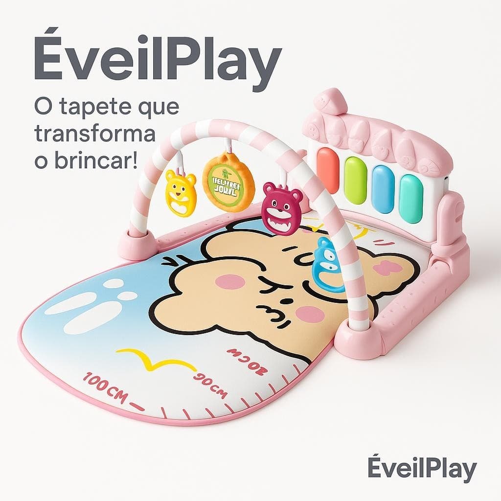 Tapete Infantil Musical Interativo Brinquedo Educativo Rosa