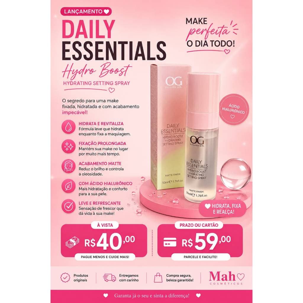 fixador de maquiagem daily essentials