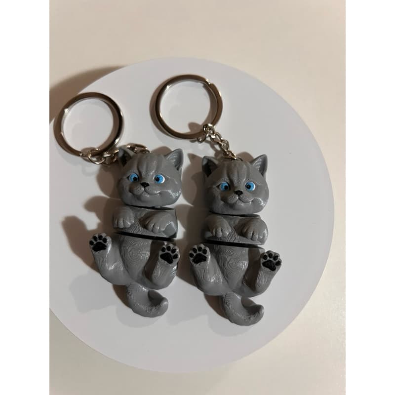 2 Unidades de CHAVEIRO  Gato Britânico de Pelo Curto (British Shorthair