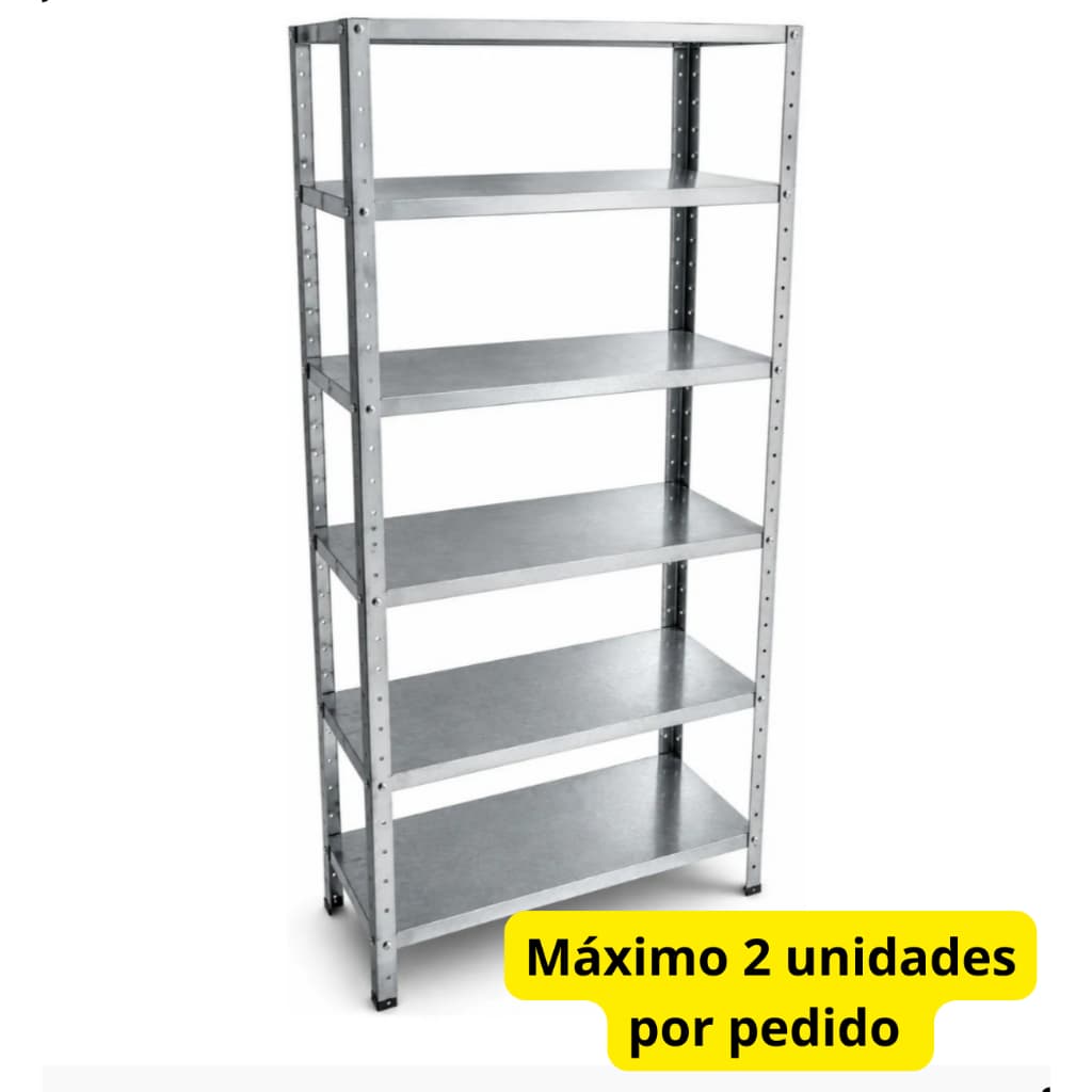 Prateleira Industrial multiuso em Aço Galvanizado 190x60 cm Estante