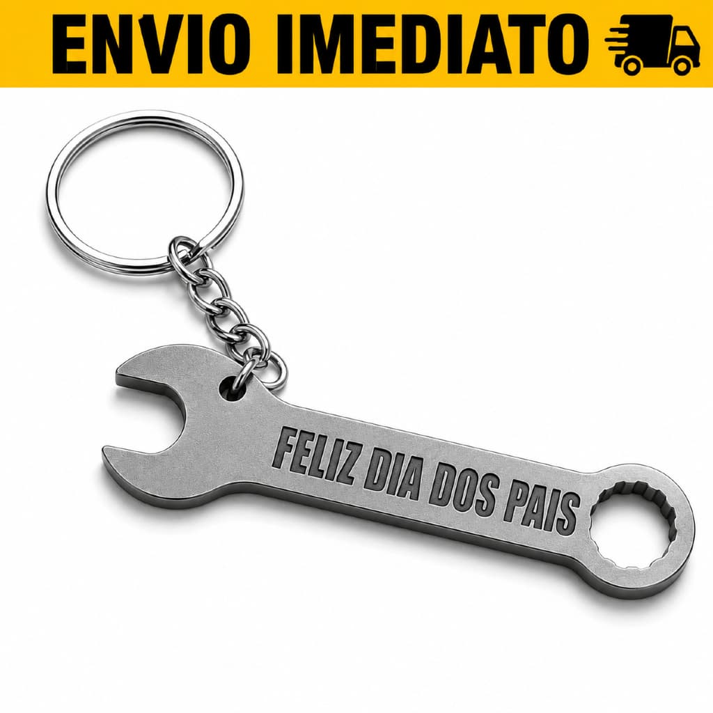 Kit Chaveiros Dia dos Pais Ferramenta Chave Inglesa – Lembrancinha Criativa para Escolas, Empresas e Eventos