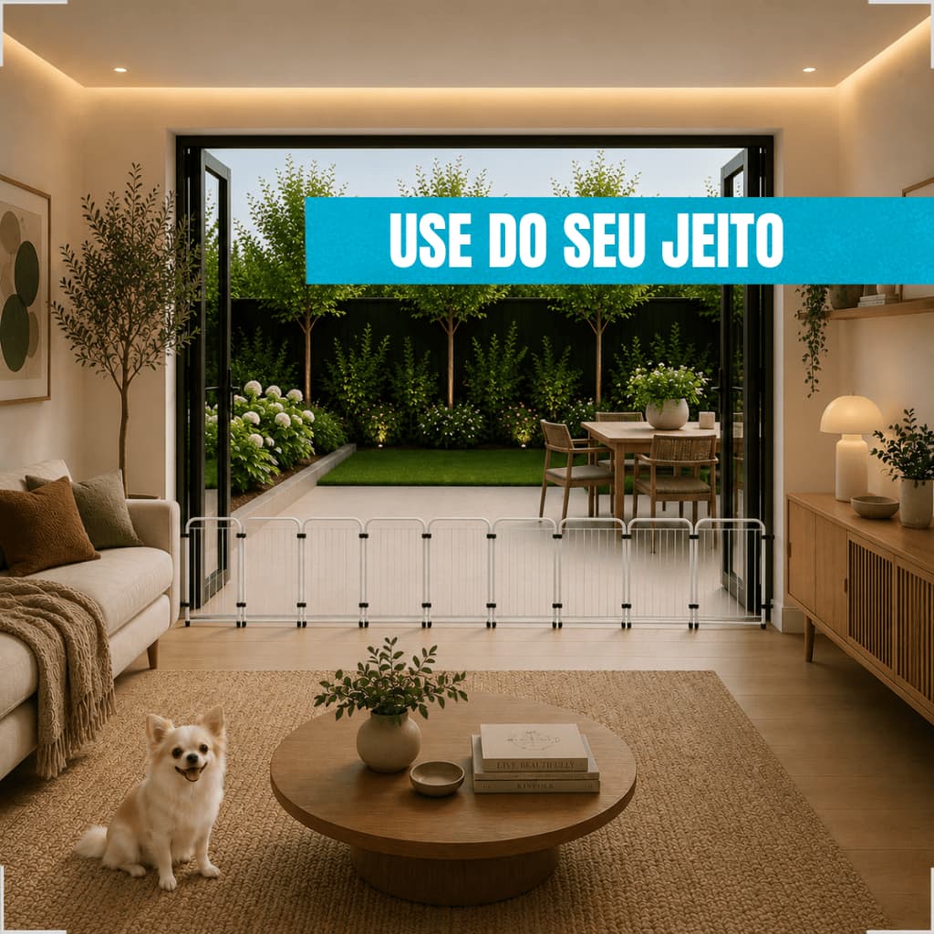 Cercado Pet para Cachorro Grade Articulada de Proteção Doméstica Envio Imediato