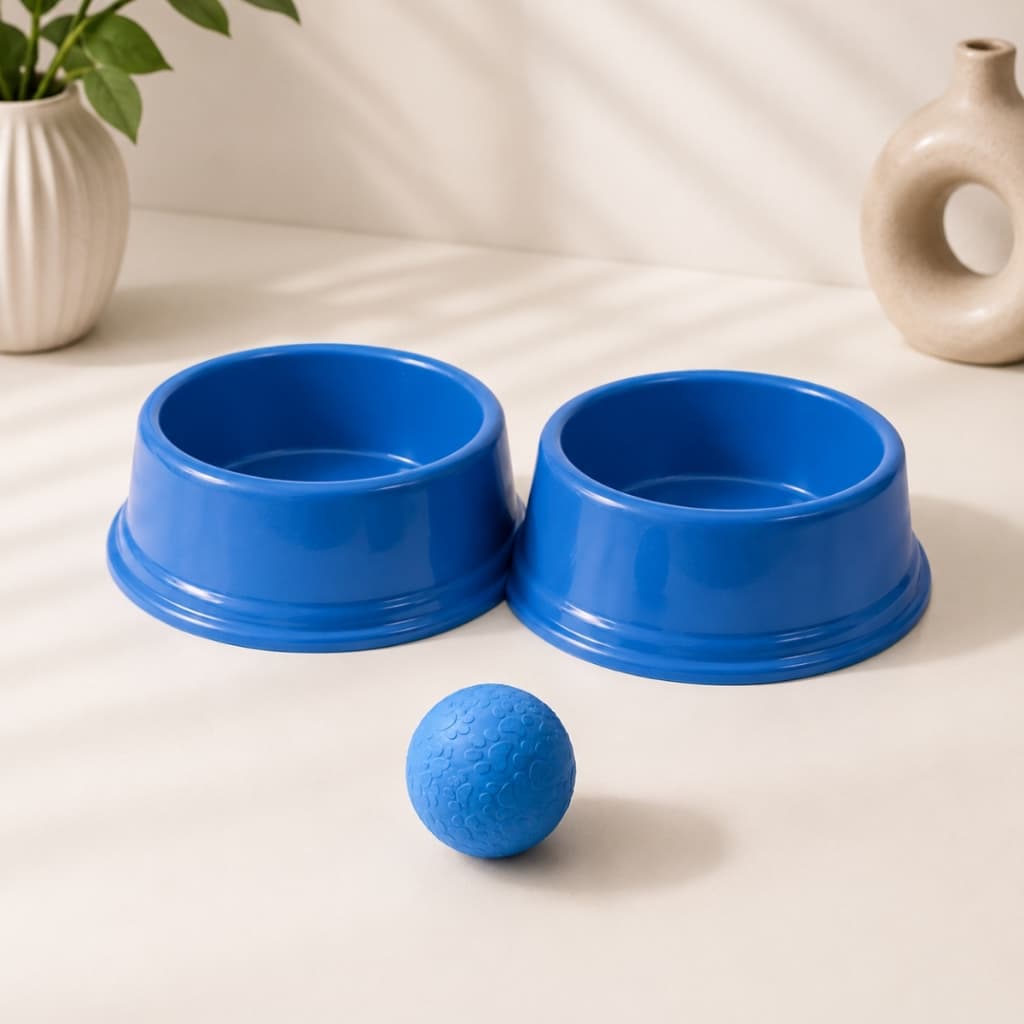 Comedouro para Pet + Bebedouro para Cachorro + Bolinha Pet Pula Pula