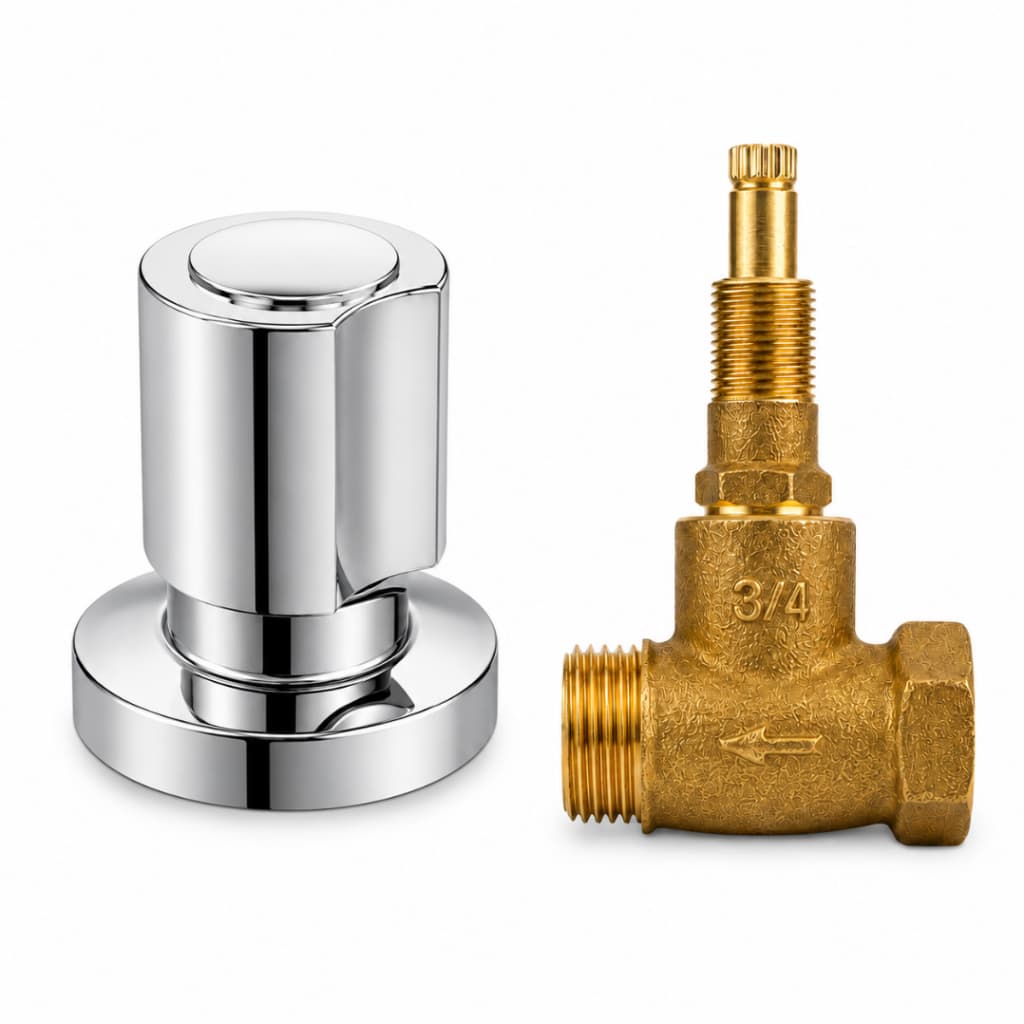Kit Registro de Pressão Chuveiro 3/4 Padrão Deca 16 Estrias + Acabamento C40 Cromado ABS